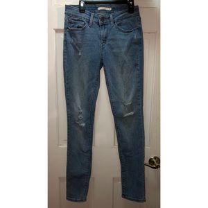 Levi’s 711 Distressed Skinny Jeans 👖♥️